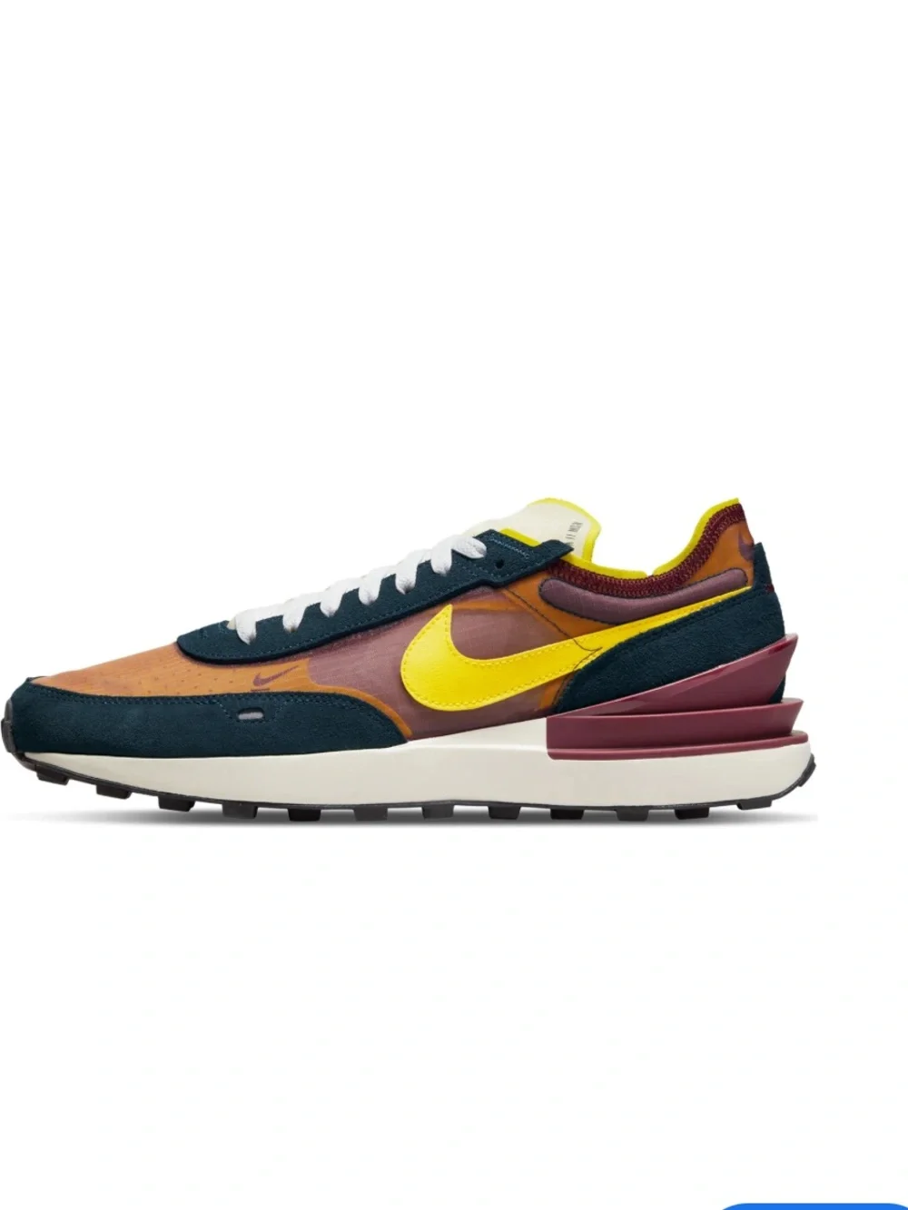 Nike Waffle One SE Sneakers - Dark Beetroot / Yellow Strike 7.5